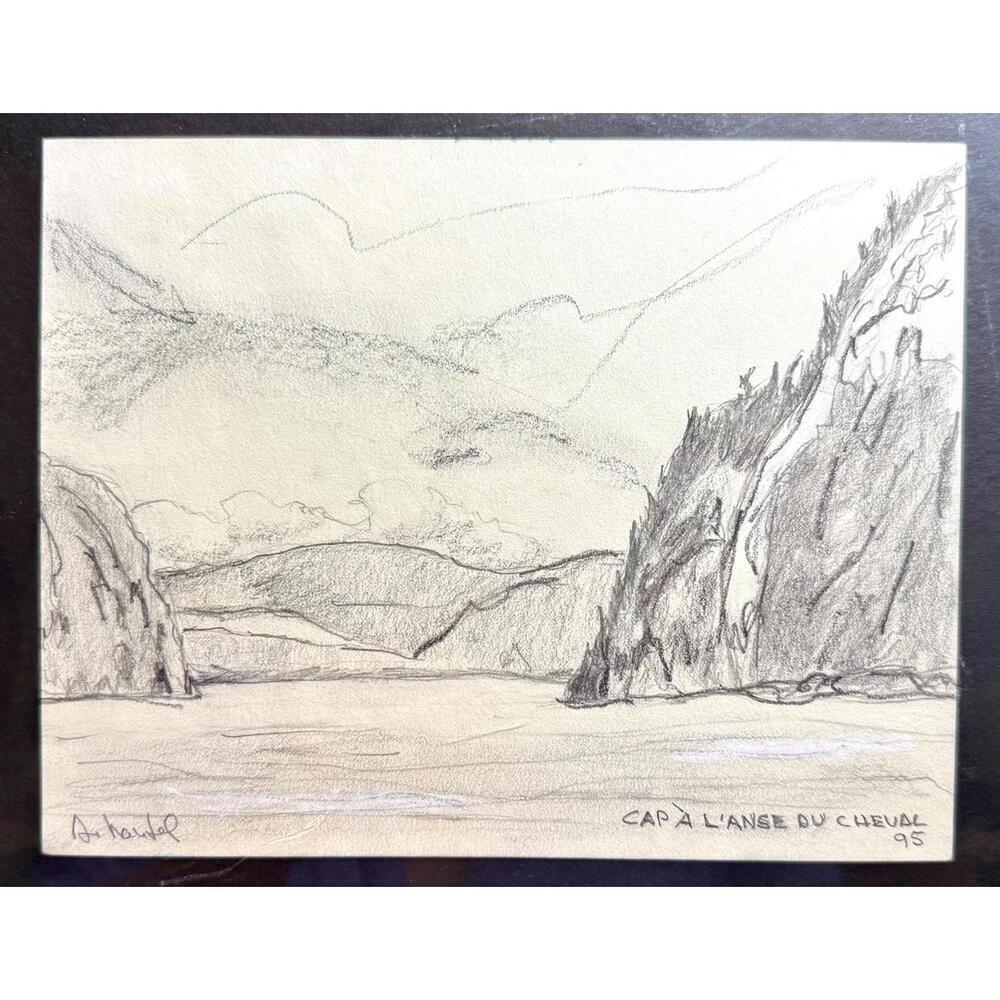 Quebec ART – Original Alain Nantel – Cap à l’Anse du Cheval 1995 - Graphite